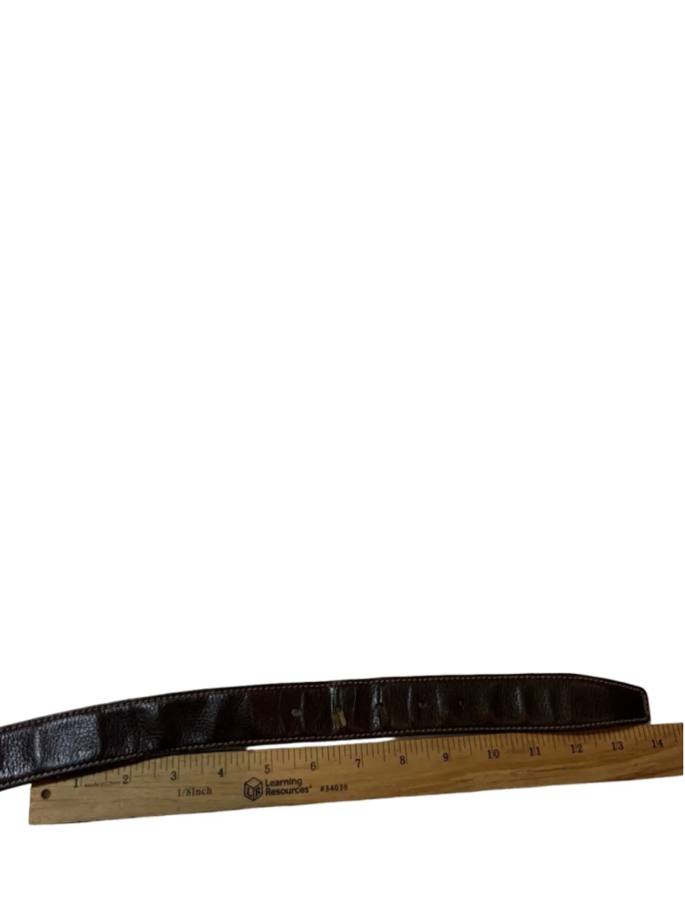 Prada Brown Pebbled Leather Belt Made Italy Silver Buckle Heavy Wear